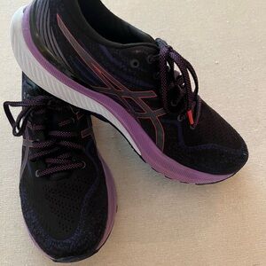 ASICS Black and Purple Running Shoes